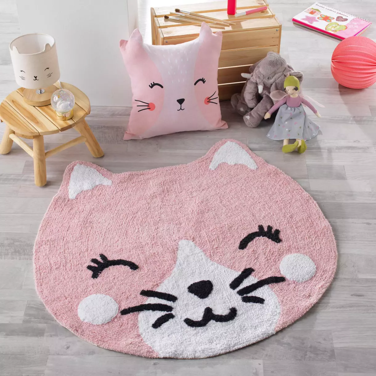 Tapis (90 cm) Chaton Rose 1