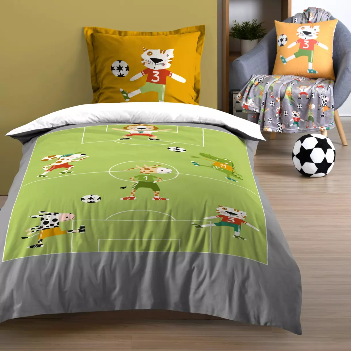 Funda nórdica y funda de almohada (140 cm) Maracana Multicolor 1