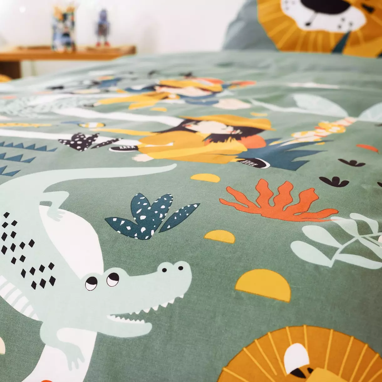 Funda nórdica y una funda de almohada de algodón (140 cm) Promenade Multicolor 6