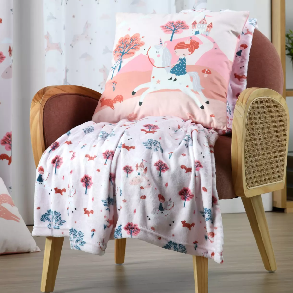 Manta (160 cm) Cyrielle Rosa 1