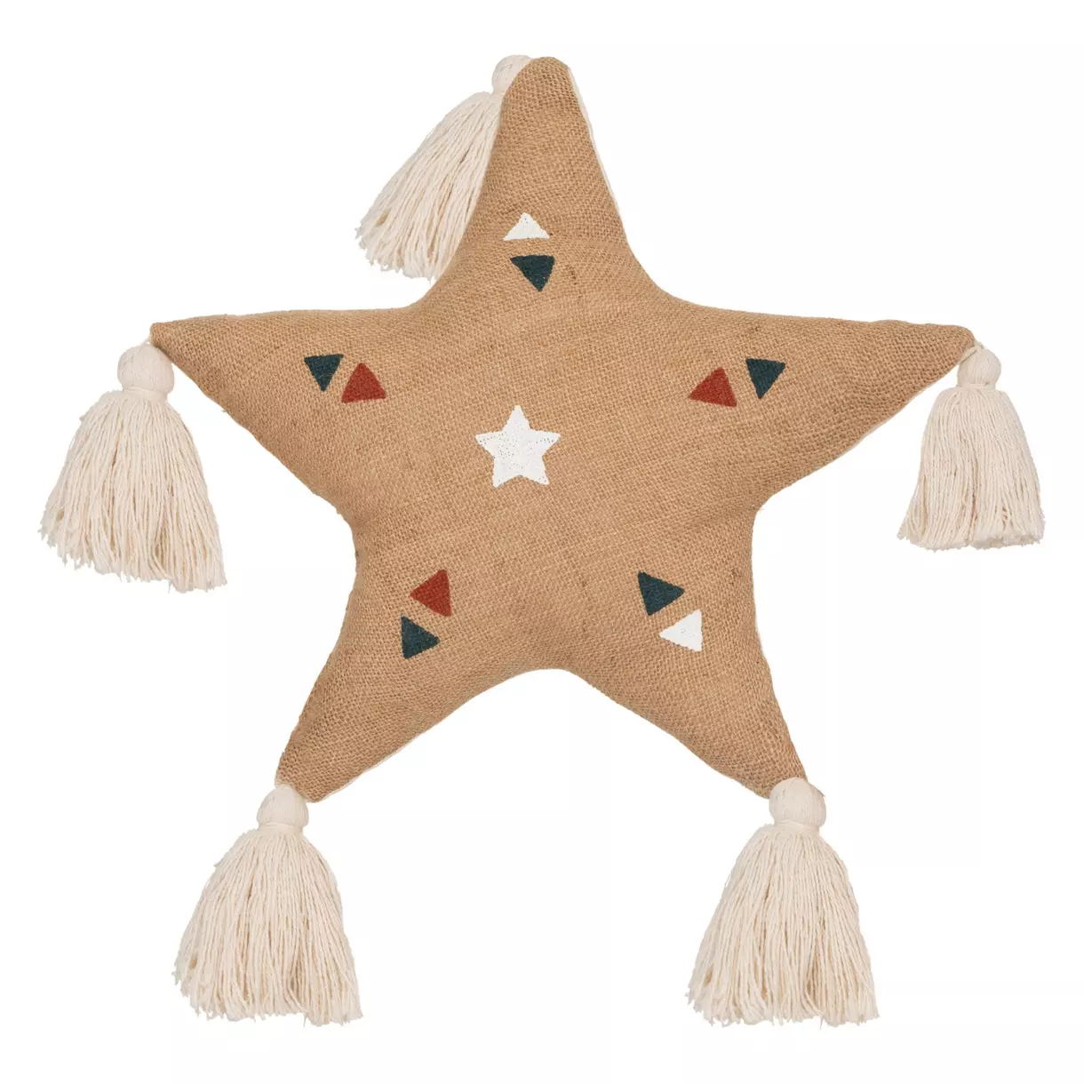 Coussin enfant jute étoile (40 cm) Oasis Beige naturel 1