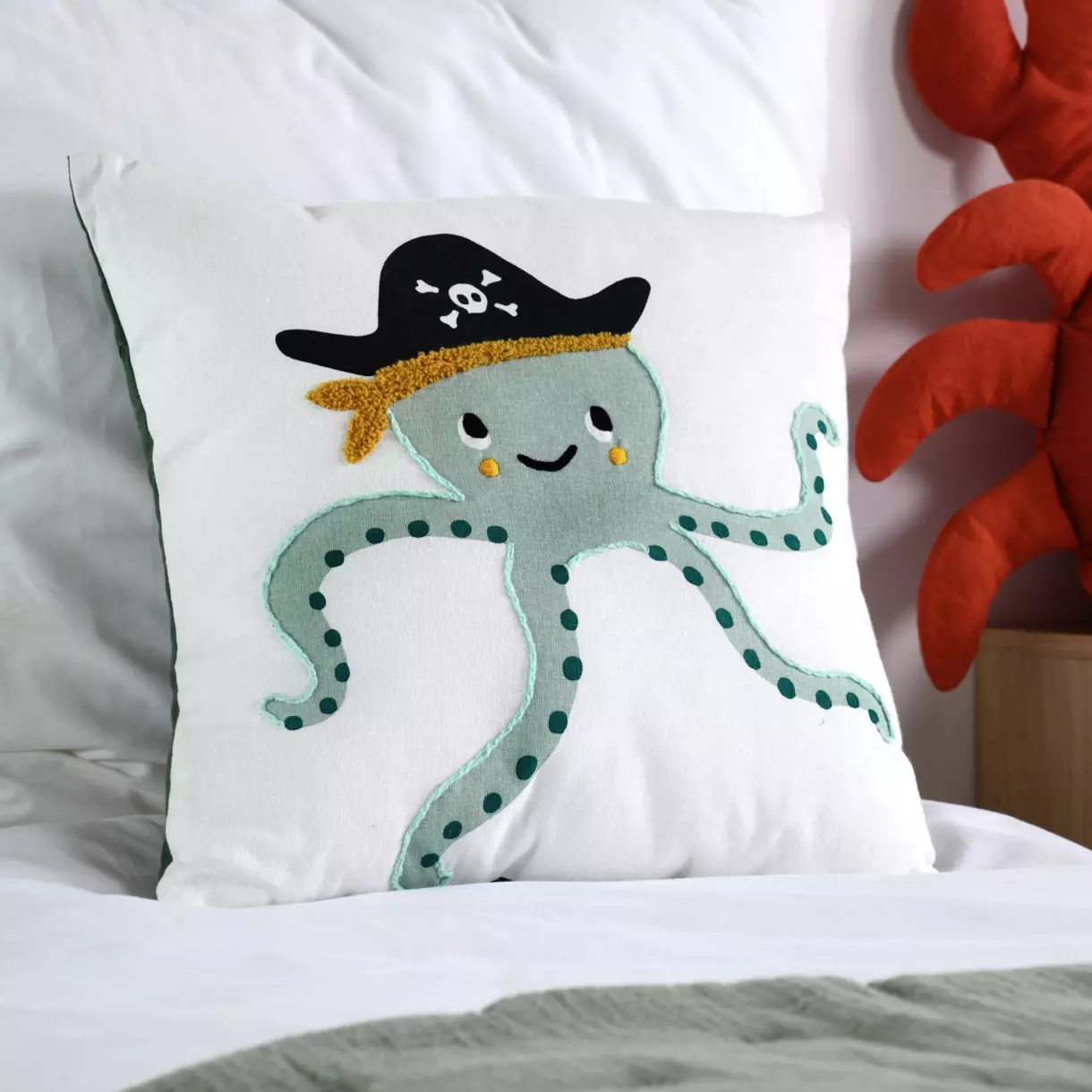 Coussin carré enfant (40 cm) Edouard Bleu 1