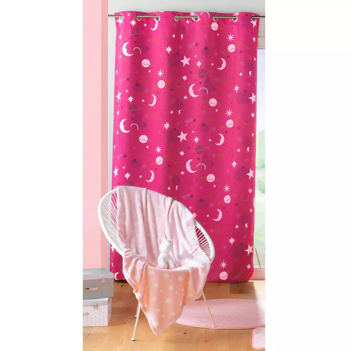 Cortina opaca (140 x 260 cm) Moonlight Rosa fuchsia 1