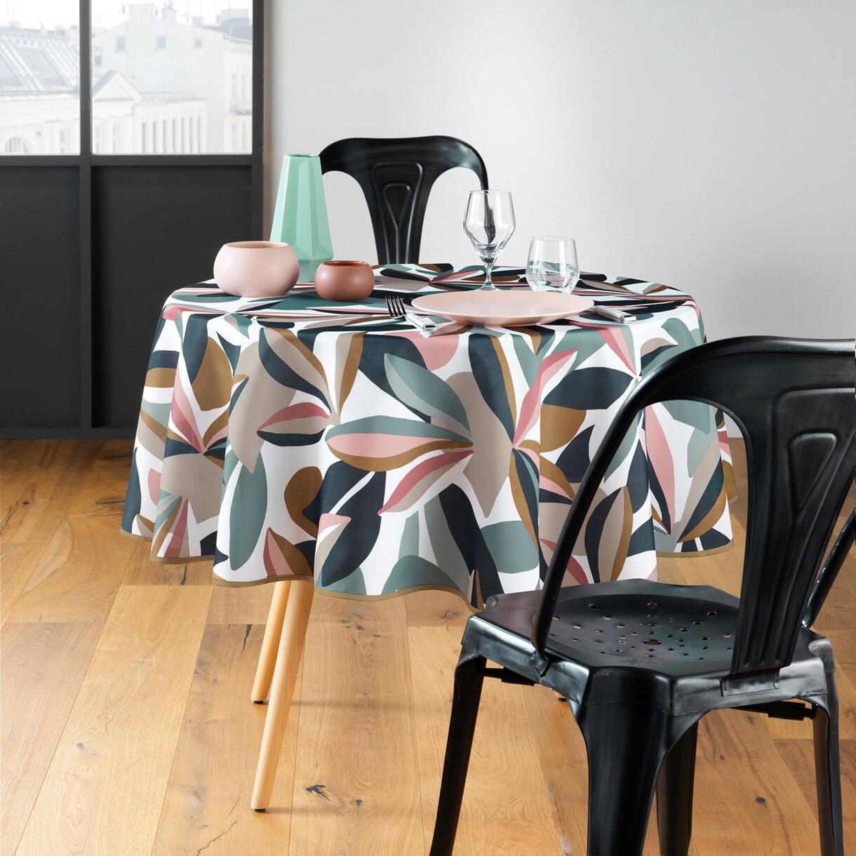 Runde Tischdecke (180 cm) mit Fleckschutz Lavinia Mehrfarbig 1