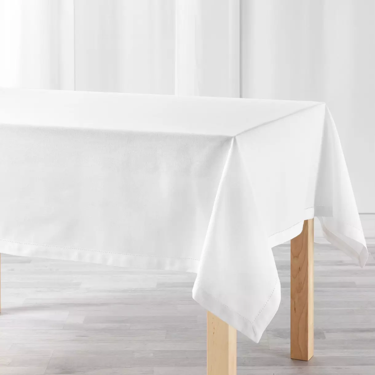 Mantel rectangular algodón (L240 cm) Charline Blanco 1