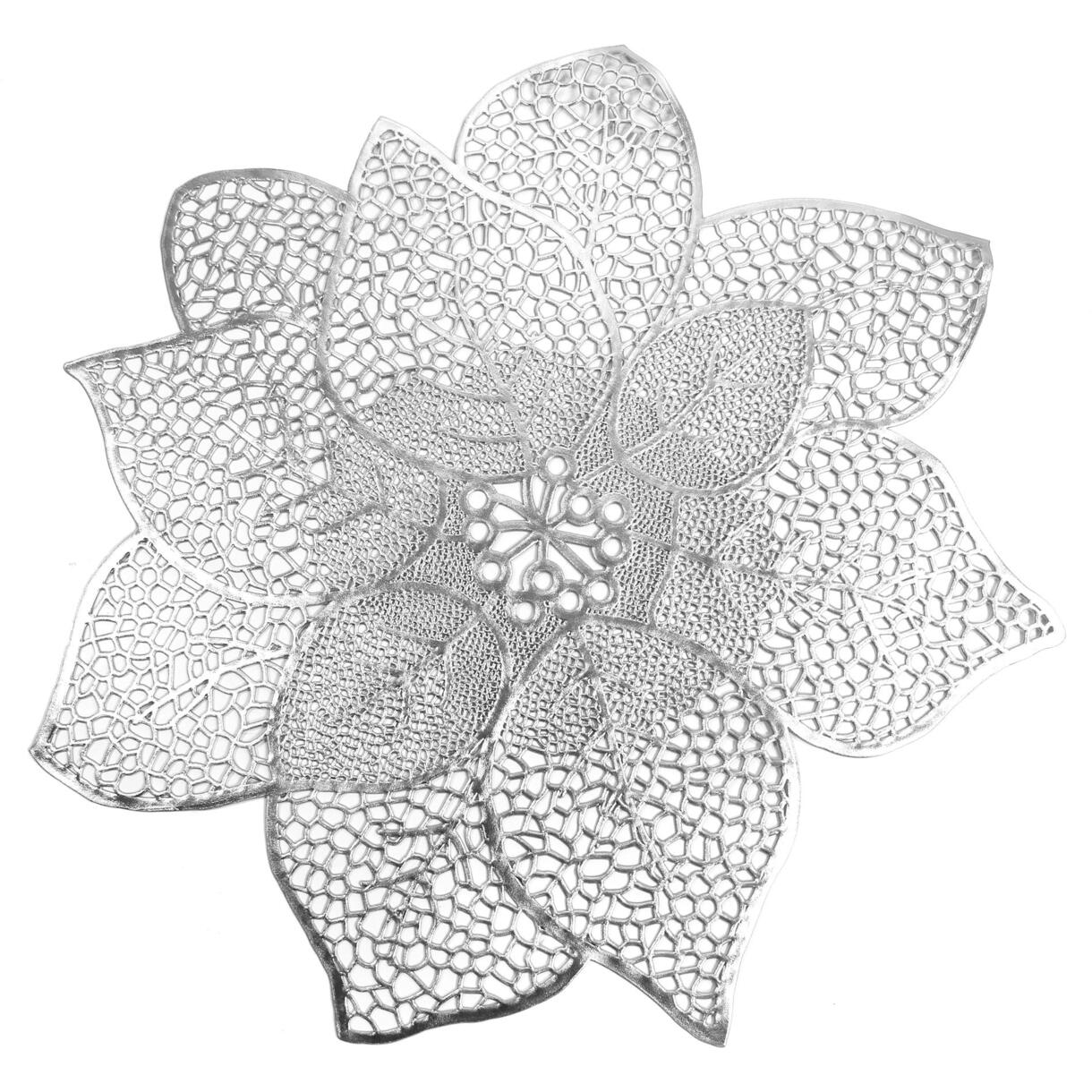 Tischset Blume Silber 1