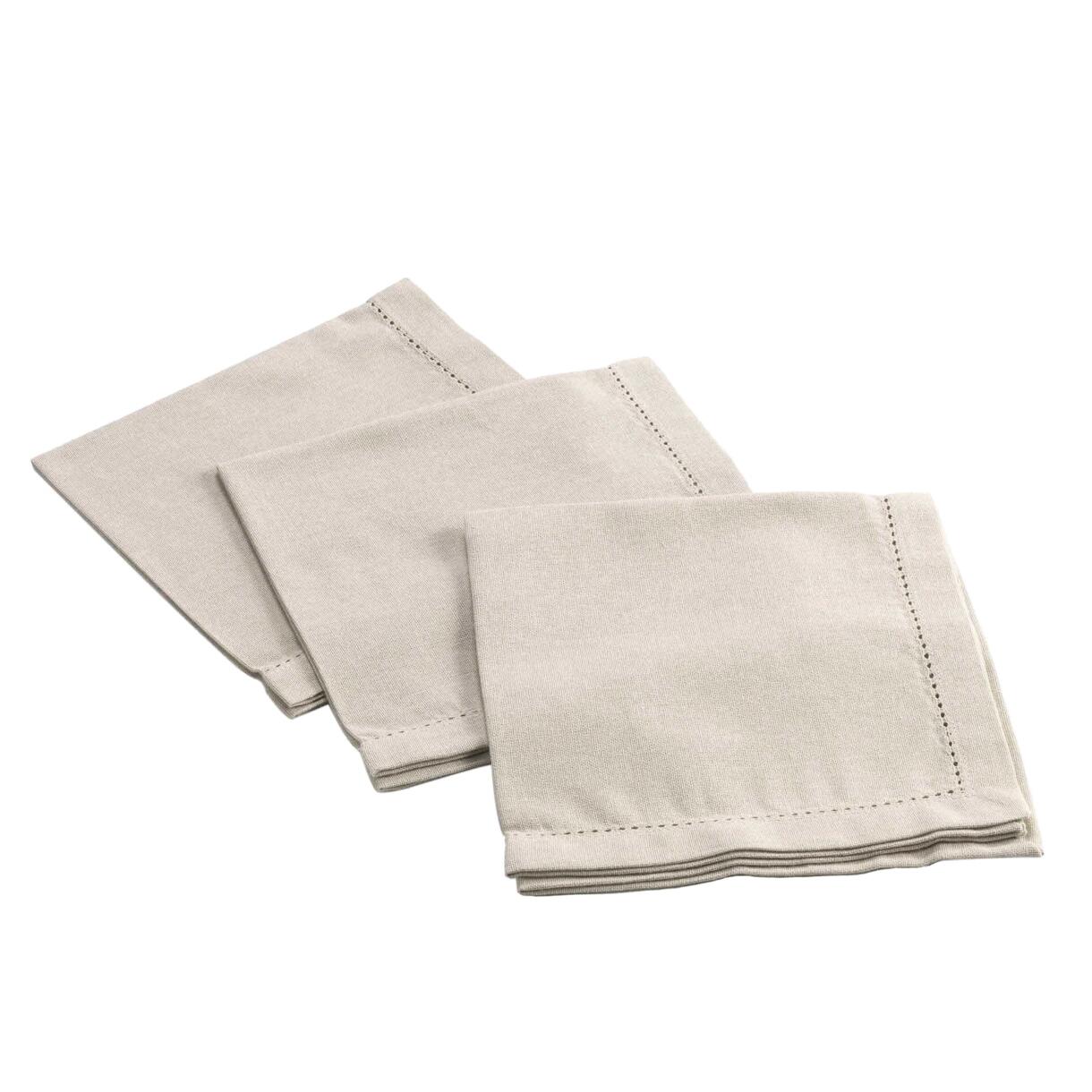 Lot de 3 serviettes (40 cm) Charline Beiges 1