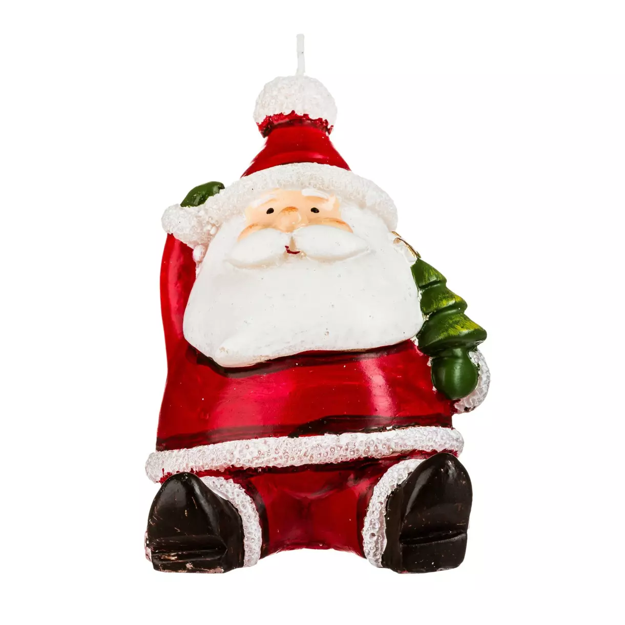 Bougie Père Noël assis Rouge 1