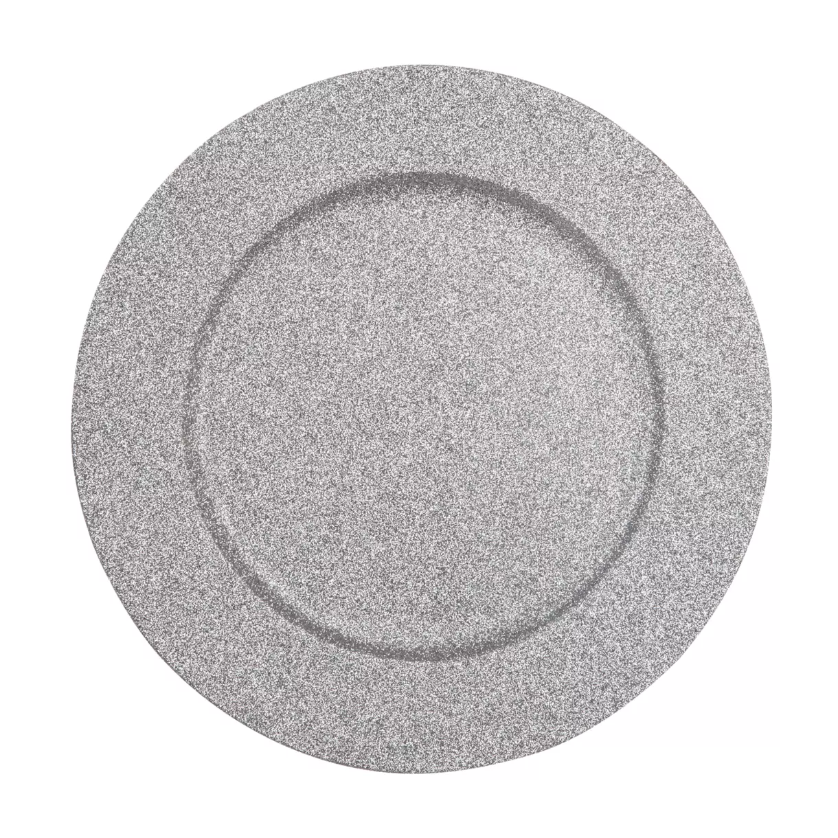 Set van 12 onderborden Glitterend zilver 1