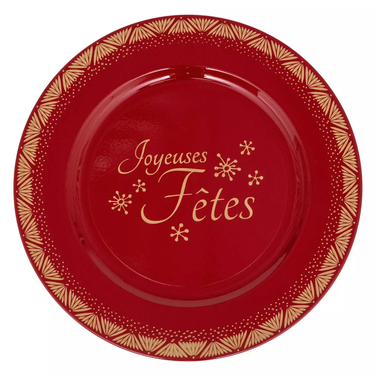 Lote de 12 platillos Felices fiestas Rojo 1