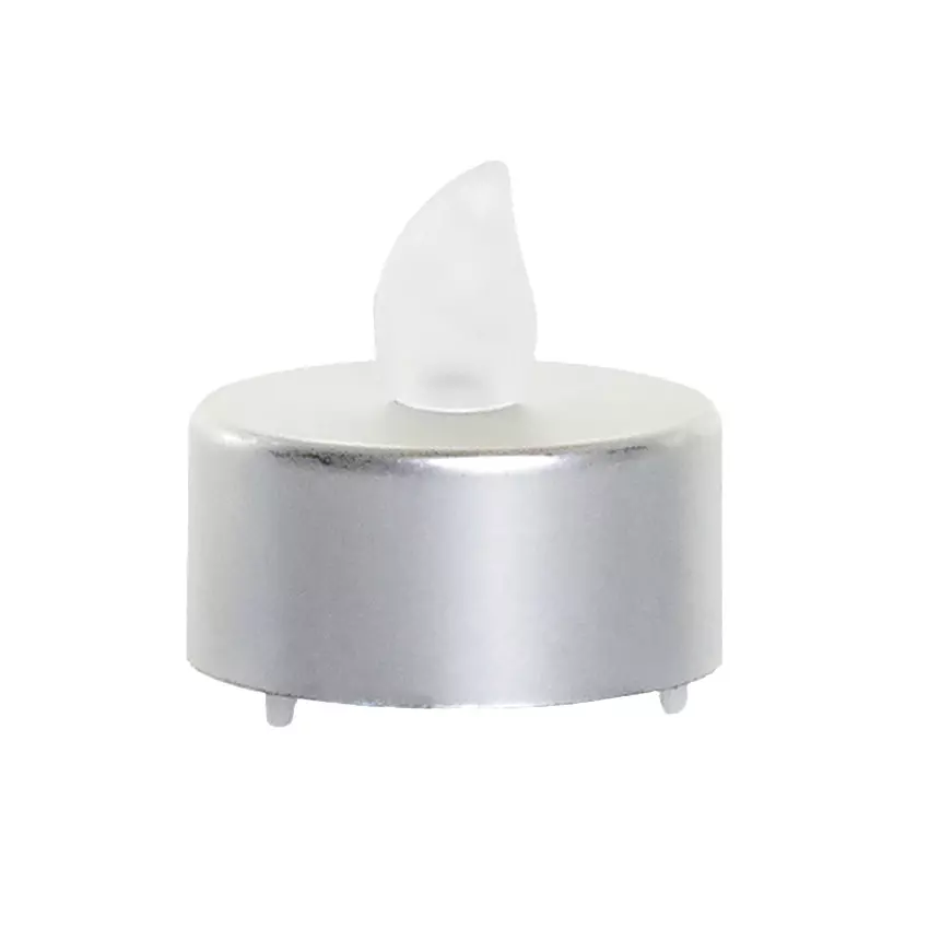 Lote de 8 velas calienta-plato LED Cyani Plata 1