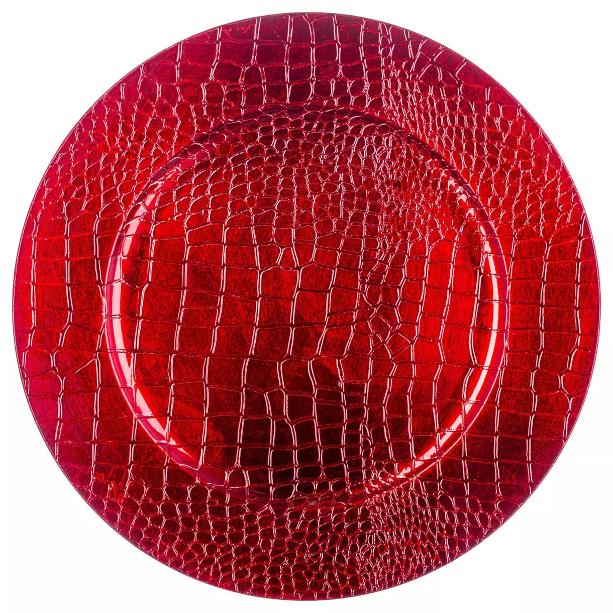 Lote de 12 platillos efecto agrietado Rojo 1