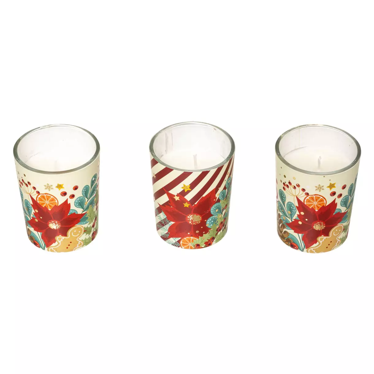 Lote de 3 candelitas Flora Multicolor 1
