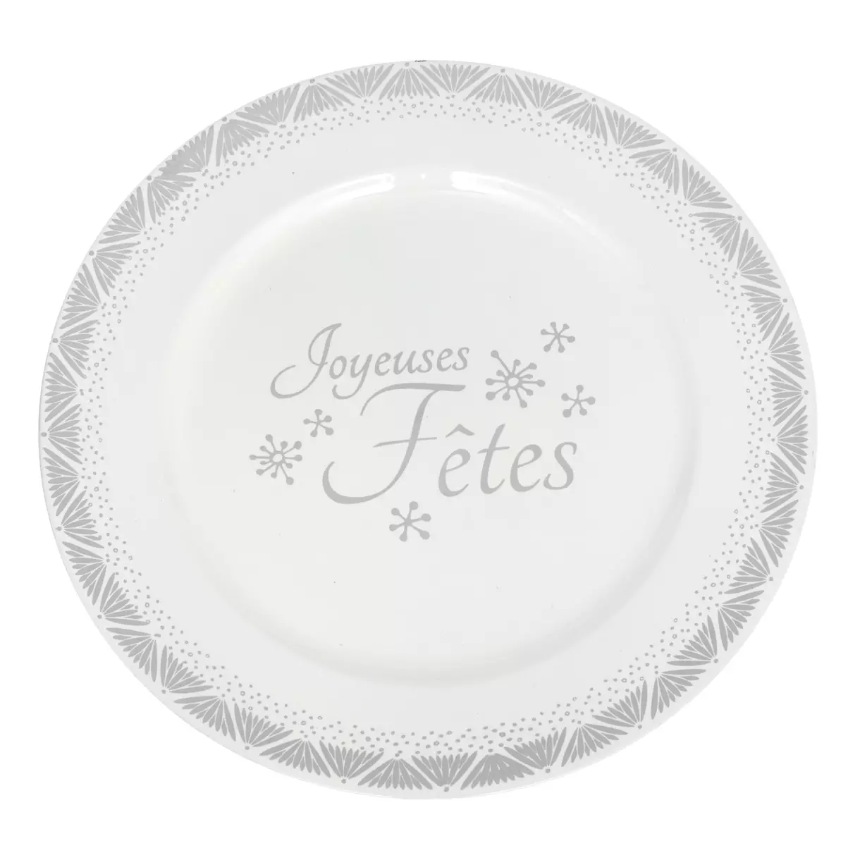 Lote de 12 platillos Joyeuses fêtes Blanco 1