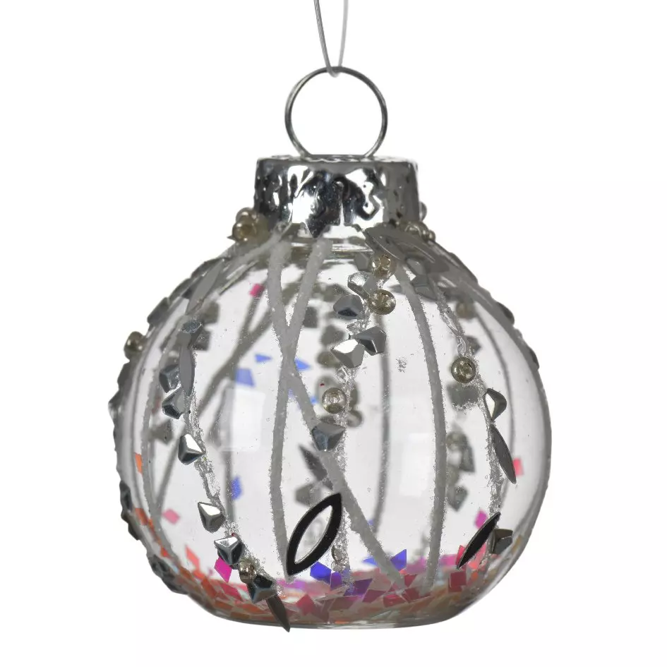 Lot de 6 porte-nom ou menu Interieur paillettes Transparent 1