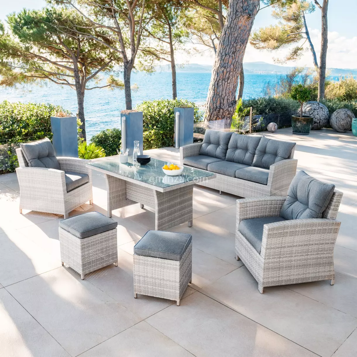 Conjunto comedor de exterior Tivoli Gris - 7 plazas 1