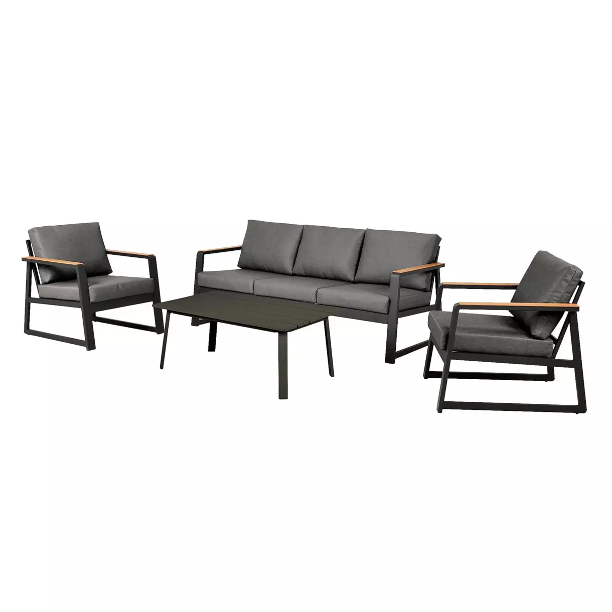 Conjunto de jardín Milano Gris antracita - 5 plazas 6