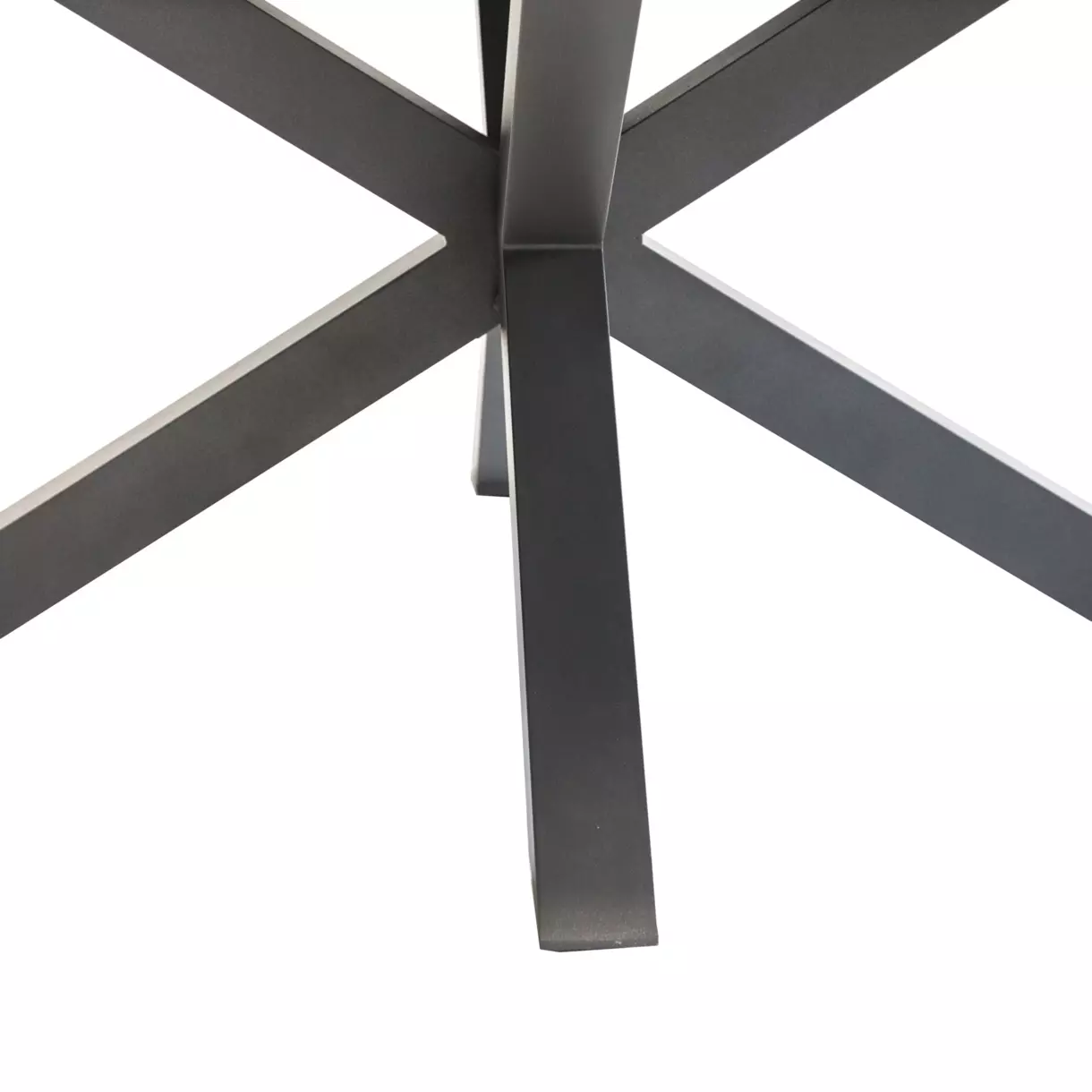 Mesa de jardín redonda Aluminio Embruns - Marrón claro 6