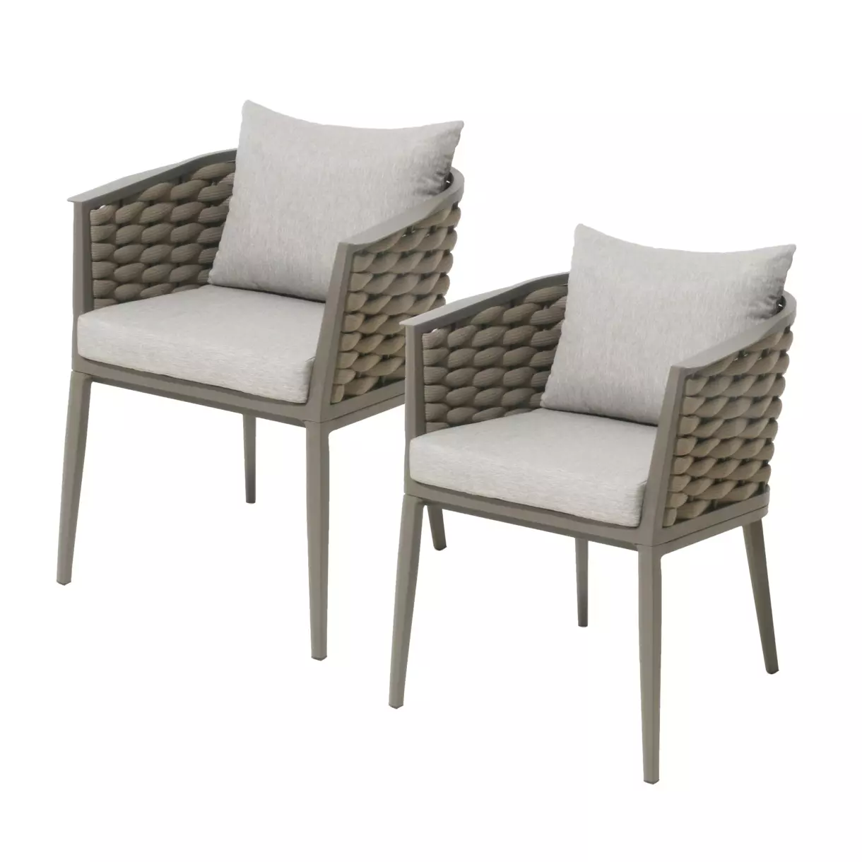 Lot de 2 fauteuils de jardin Embruns - Noisette 1