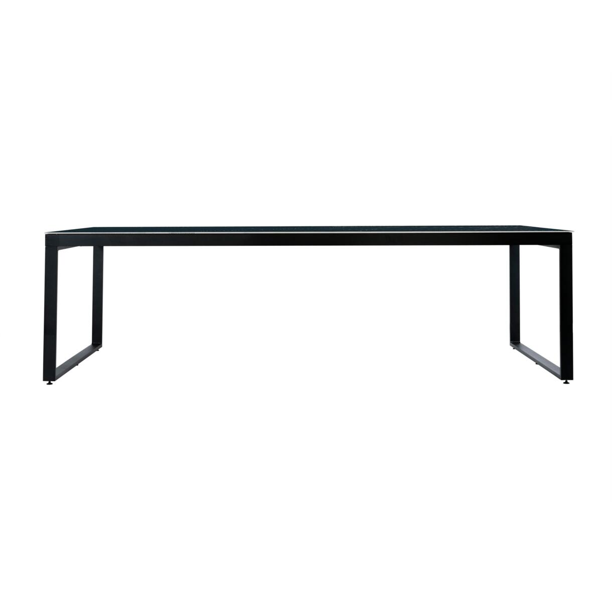 Mesa de jardín 10 personas Aluminio/Cerámica Kore (240 x 120 cm) - Negro/Negro jaspeado 6