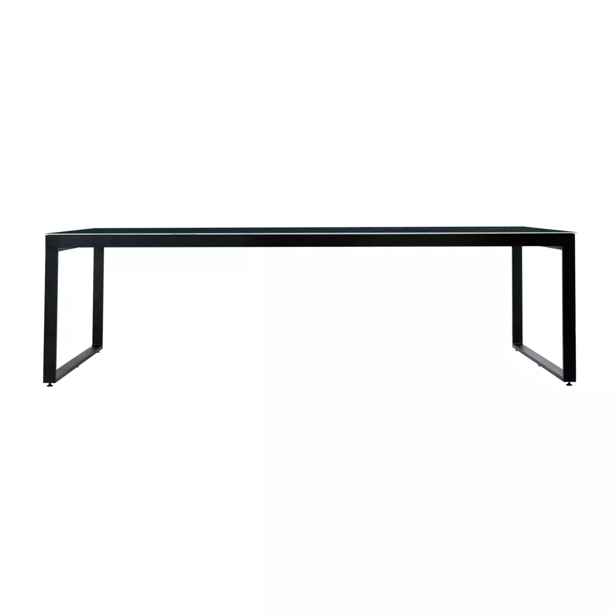 Tuintafel 10 zitplaatsen Aluminium/Keramiek Kore (240 x 120 cm) - Zwart/gemarmerd zwart 6
