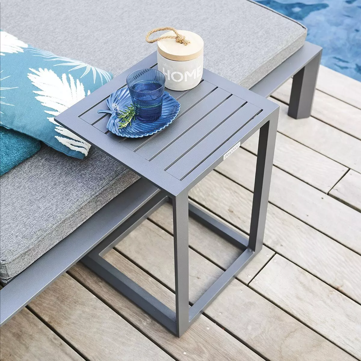 Table d'appoint de jardin Evasion - Graphite 1