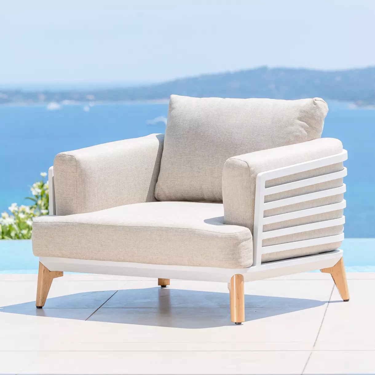 Fauteuil de jardin Monte Carlo - Blanc 1