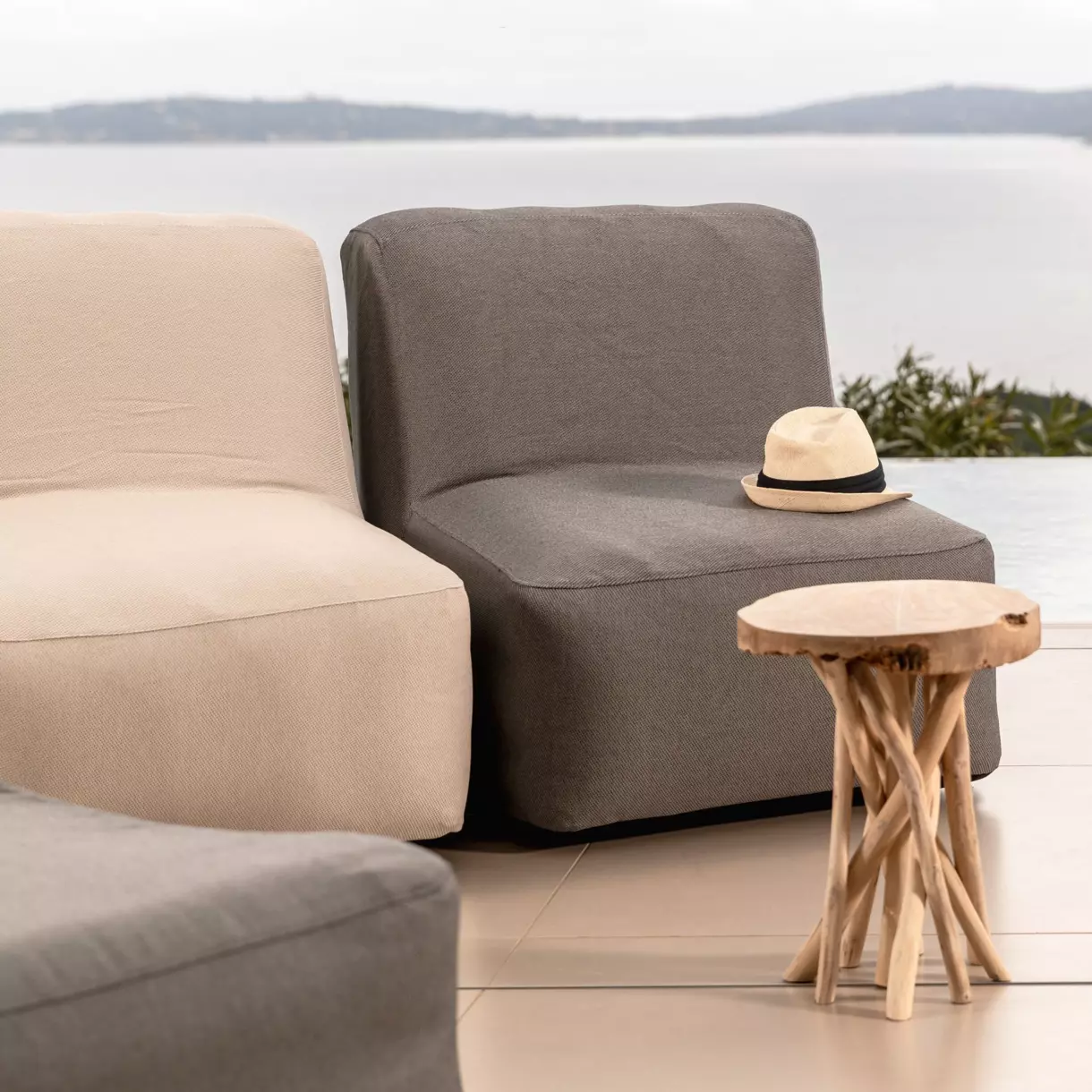 Sillón de jardín hinchable Bubble - Antracita 1