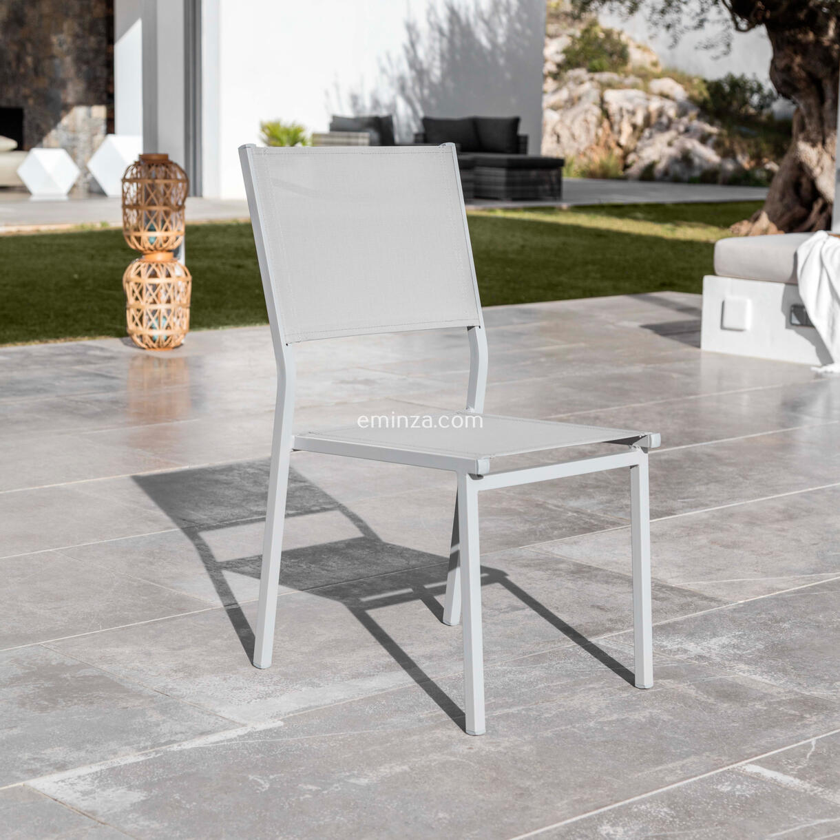 Tuinstoel stapelbaar aluminium Murano - Silver 1
