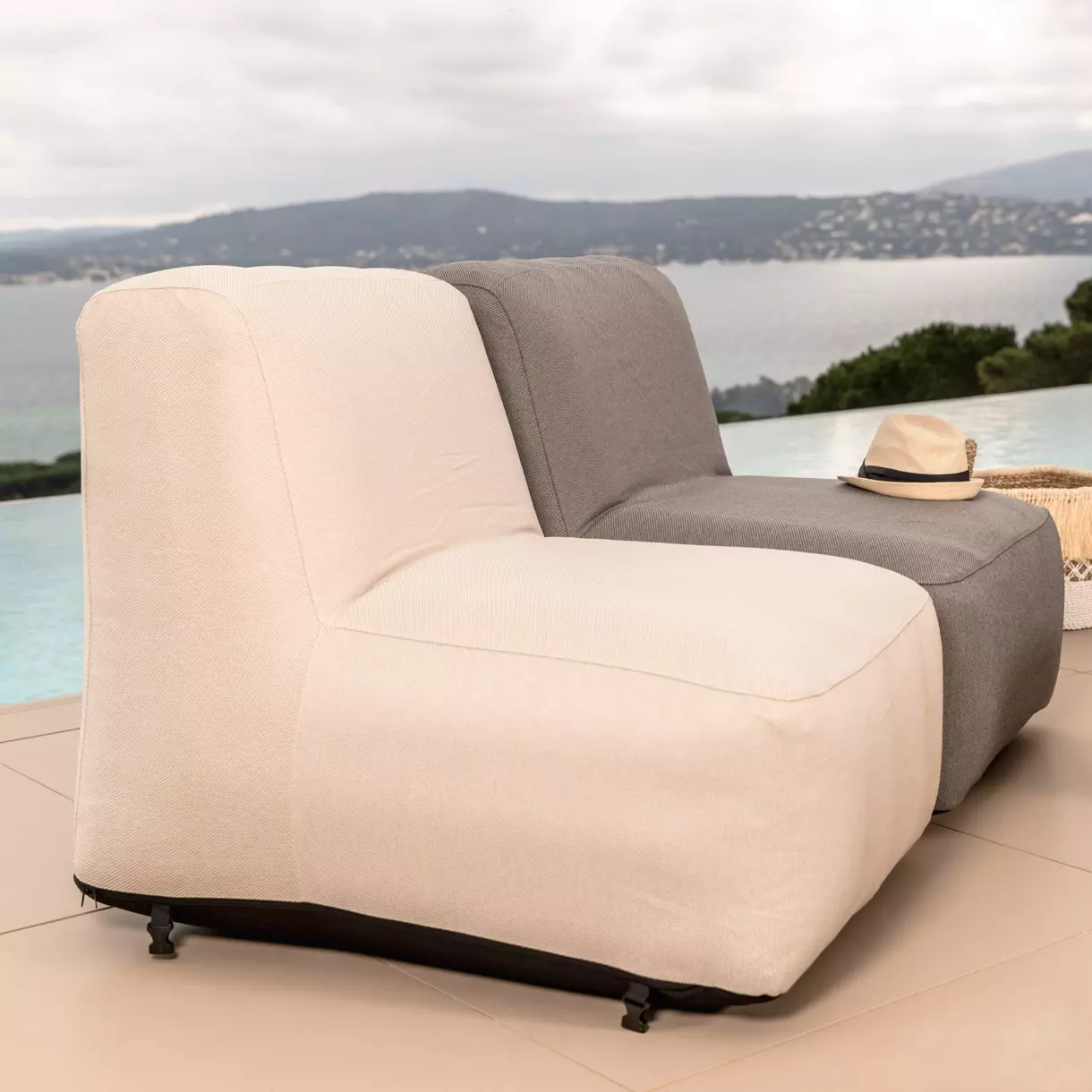 Fauteuil de jardin gonflable Bubble - Taupe 1