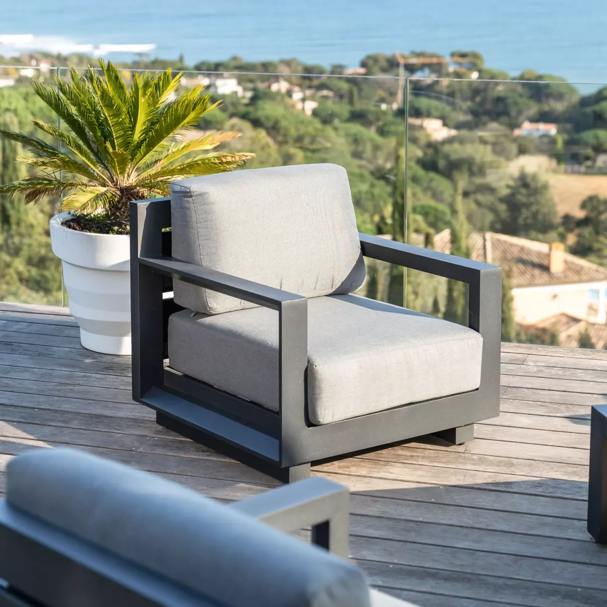Fauteuil de jardin Elba - Anthracite 1