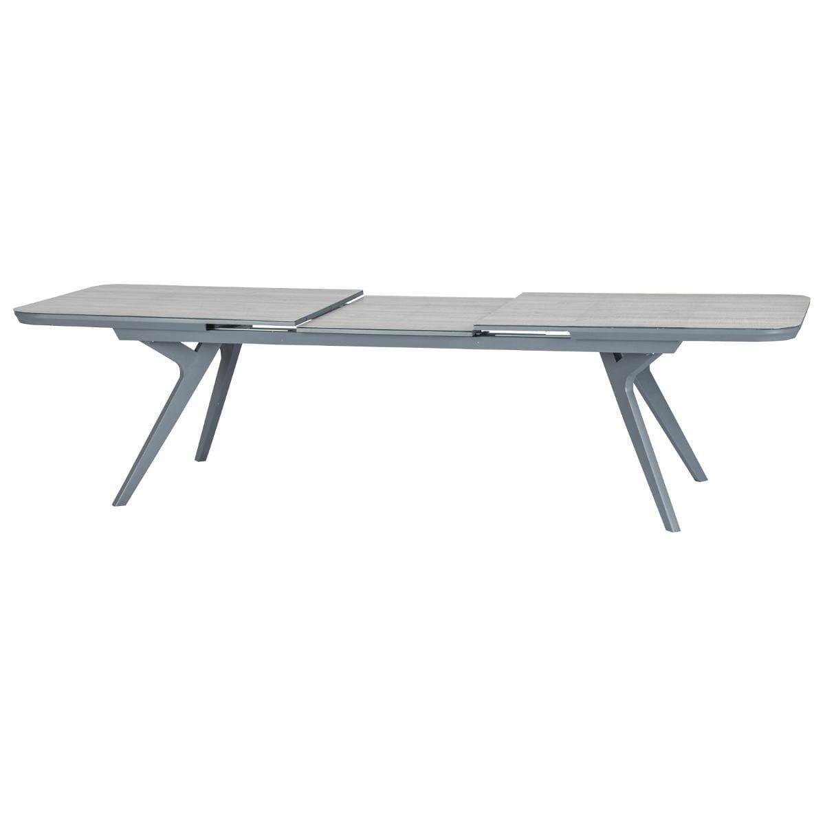 Table de jardin extensible Aluminium Pulpy (299 x 100 cm) - Gris 6