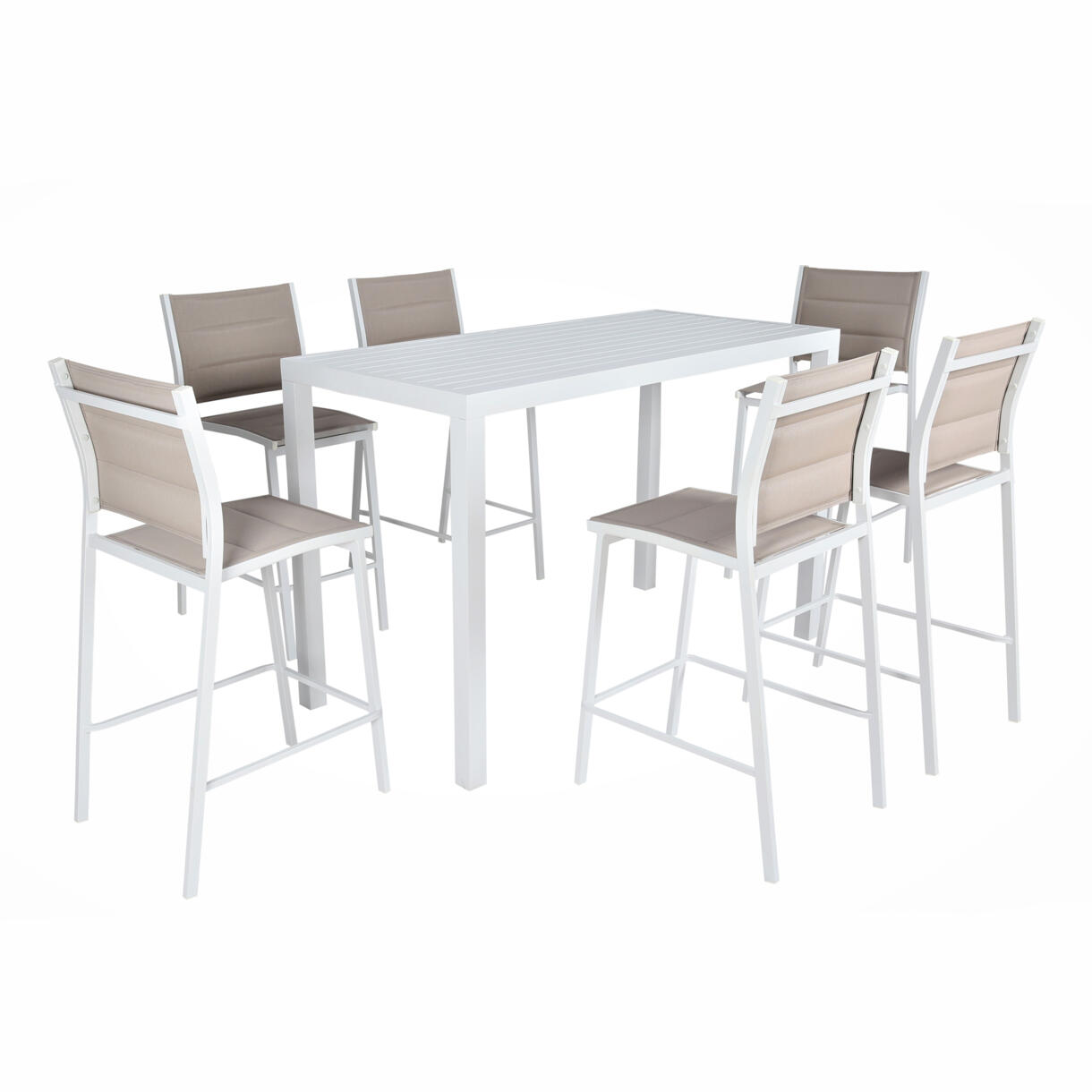 Tavolo alto bar Alluminio Murano - Bianco 7