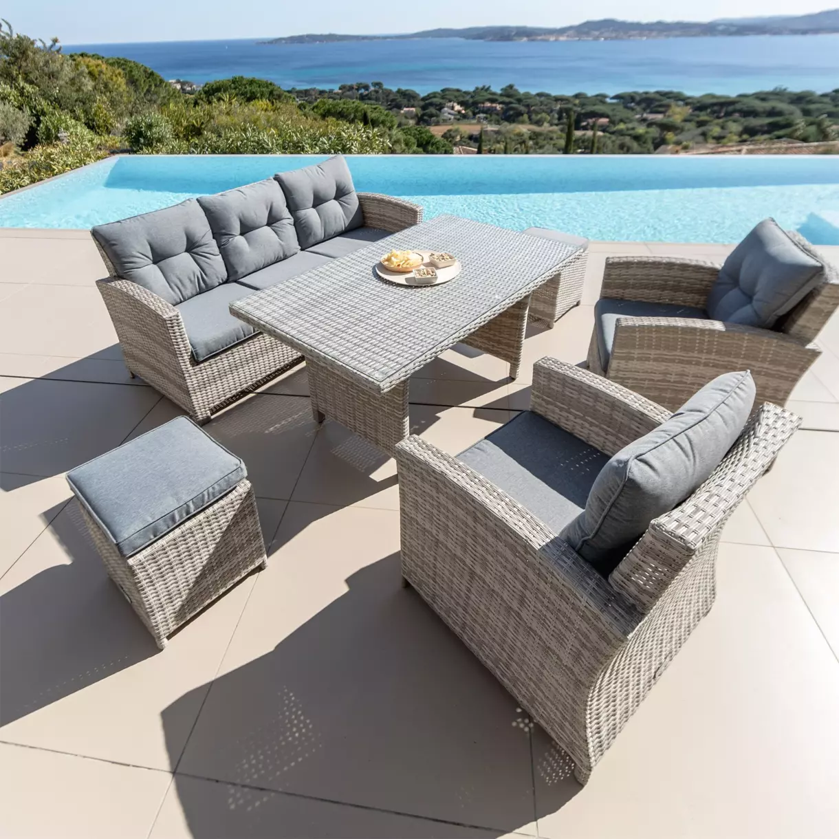 Sillón de jardín con reposabrazos Tivoli - Gris 6