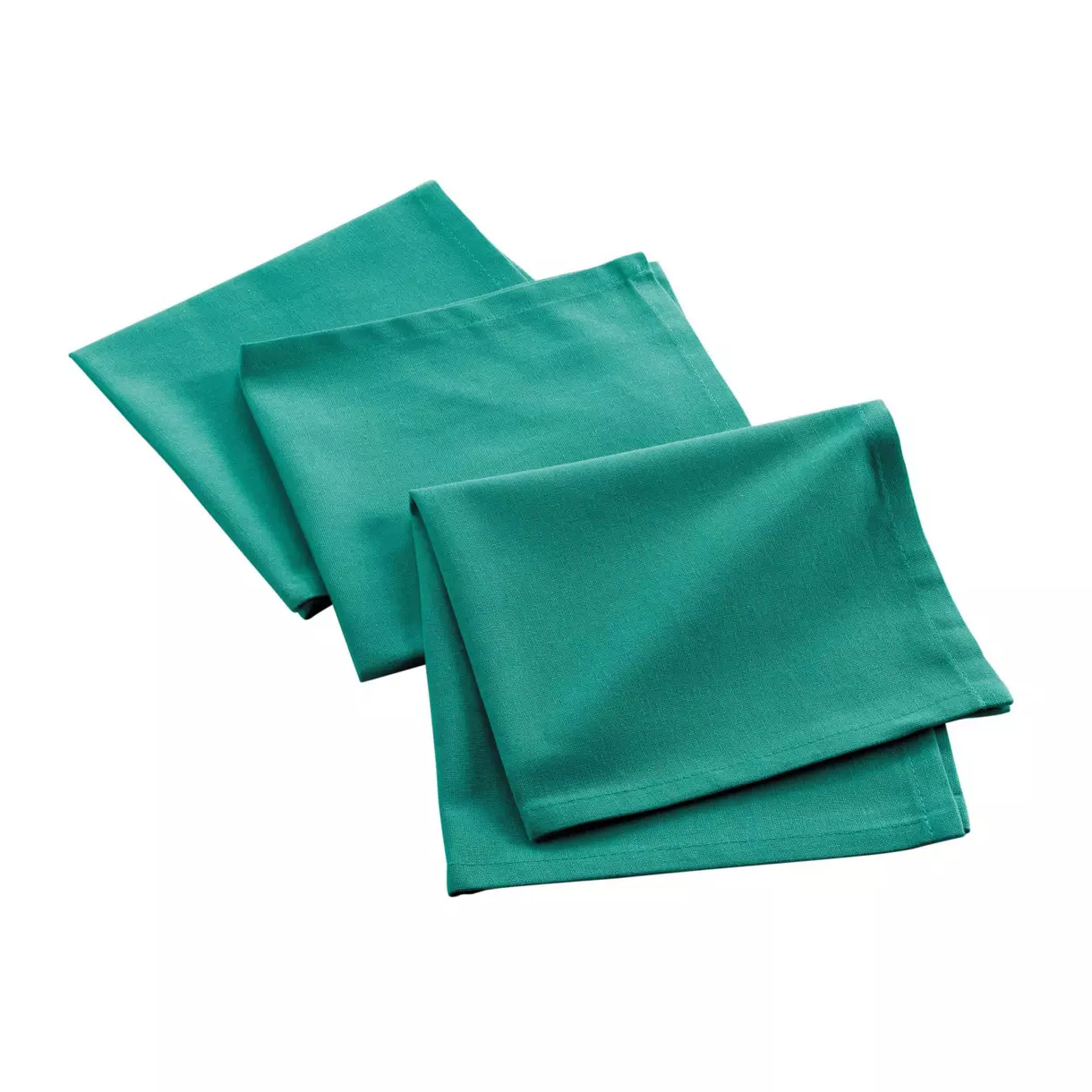 Set di 3 tovaglioli cotone riciclato (40 cm) Mistral Verde smeraldo 1