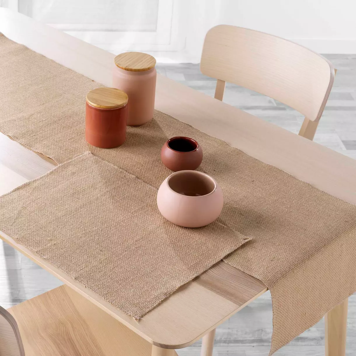 2er Set Tischsets aus Jute Leny Beige 1