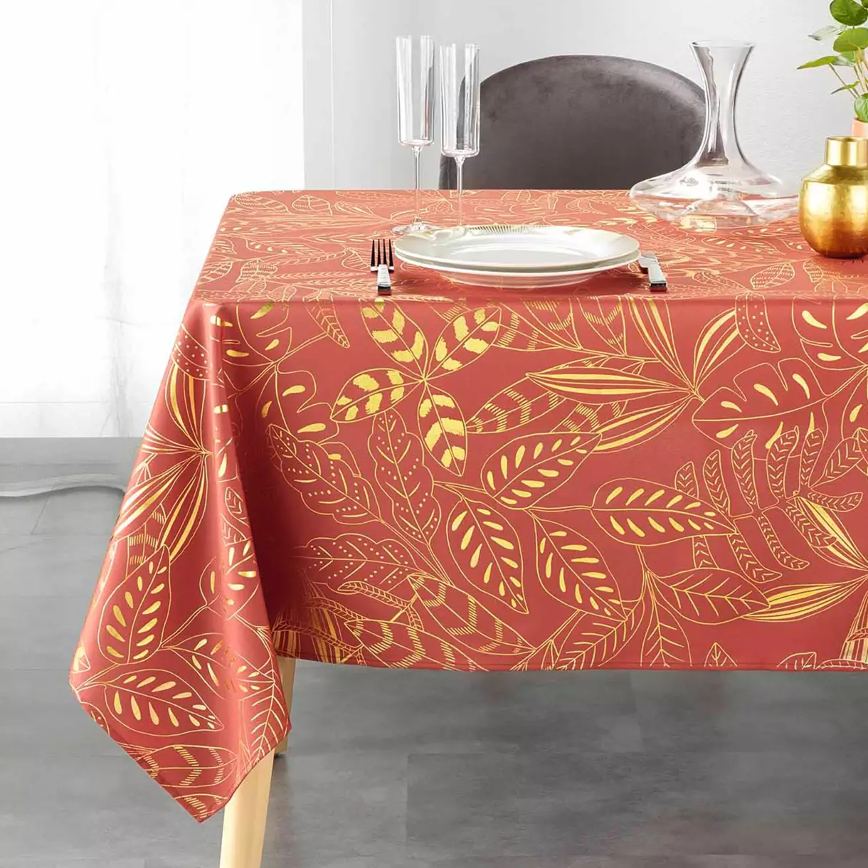 Mantel rectangular (L240 cm) Belflor Terracota 1