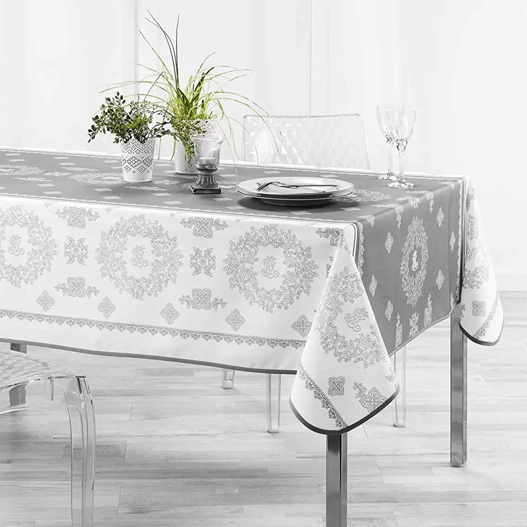 Mantel rectangular (L300 cm) Madelyne Gris 1