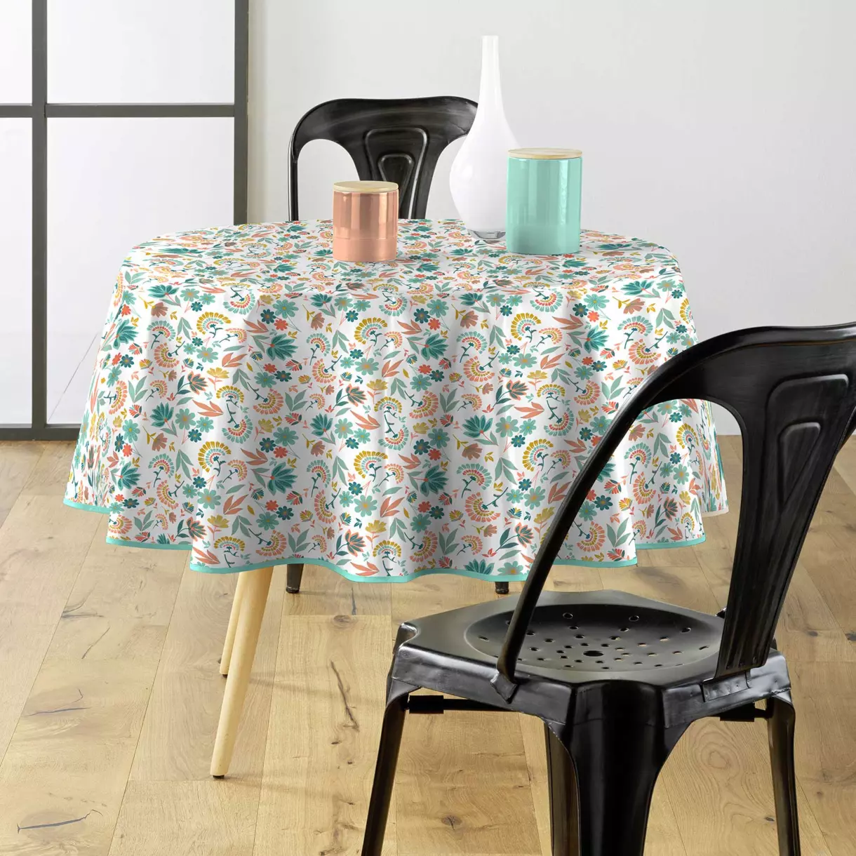 Mantel redondo PVC (D160 cm) Indiana Multicolor 1
