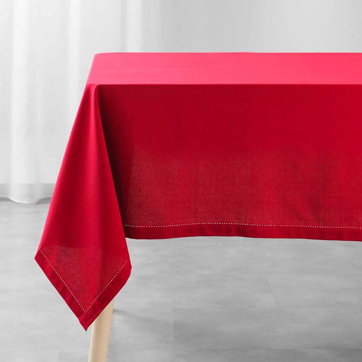 Mantel rectangular (L240 cm) Charline Rojo 1