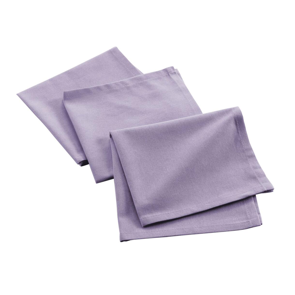 Lot de 3 serviettes coton recyclé (40 cm) Mistral Violet lilas 1