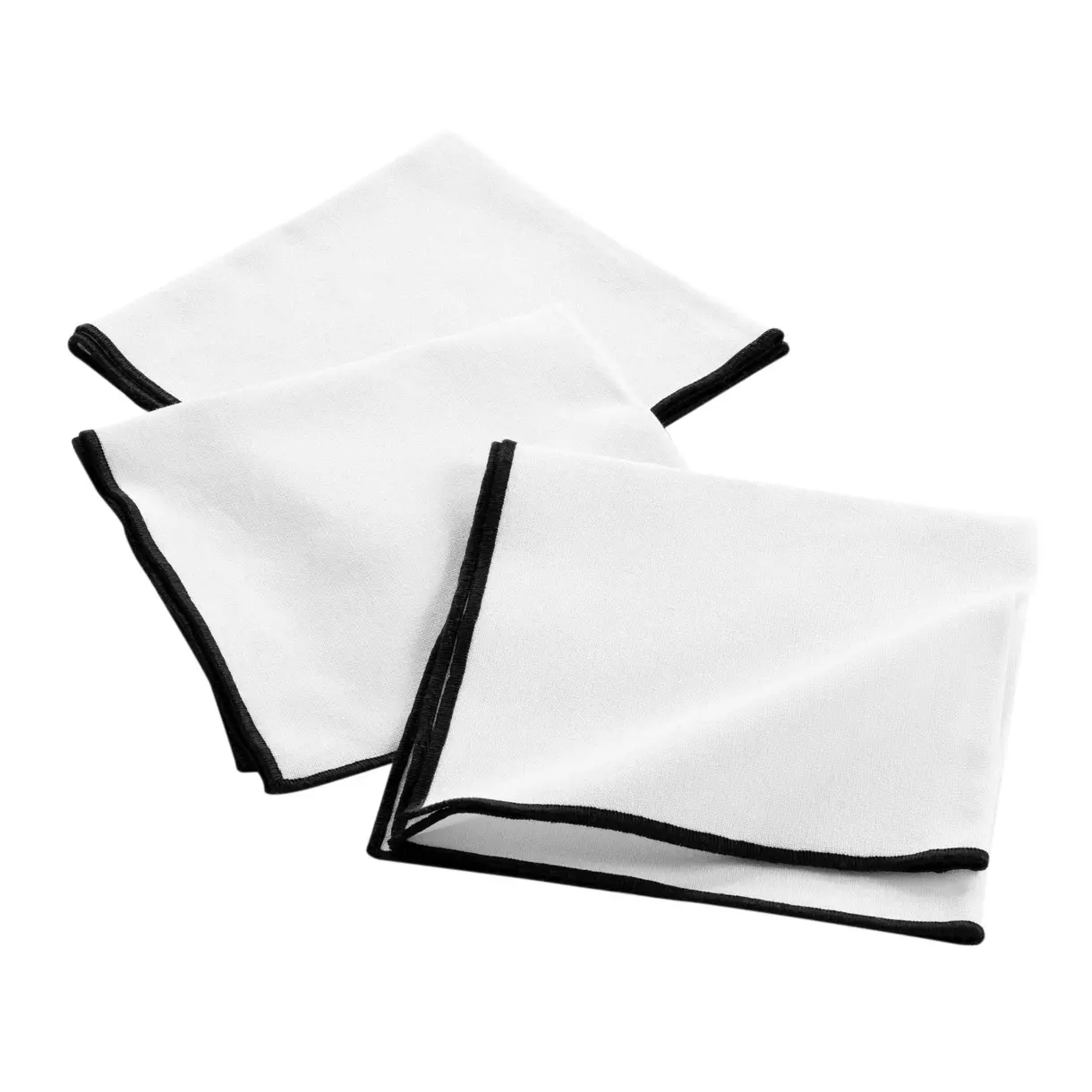 Juego de 3 servilletas algodón reciclado Mistraline Blancos 1