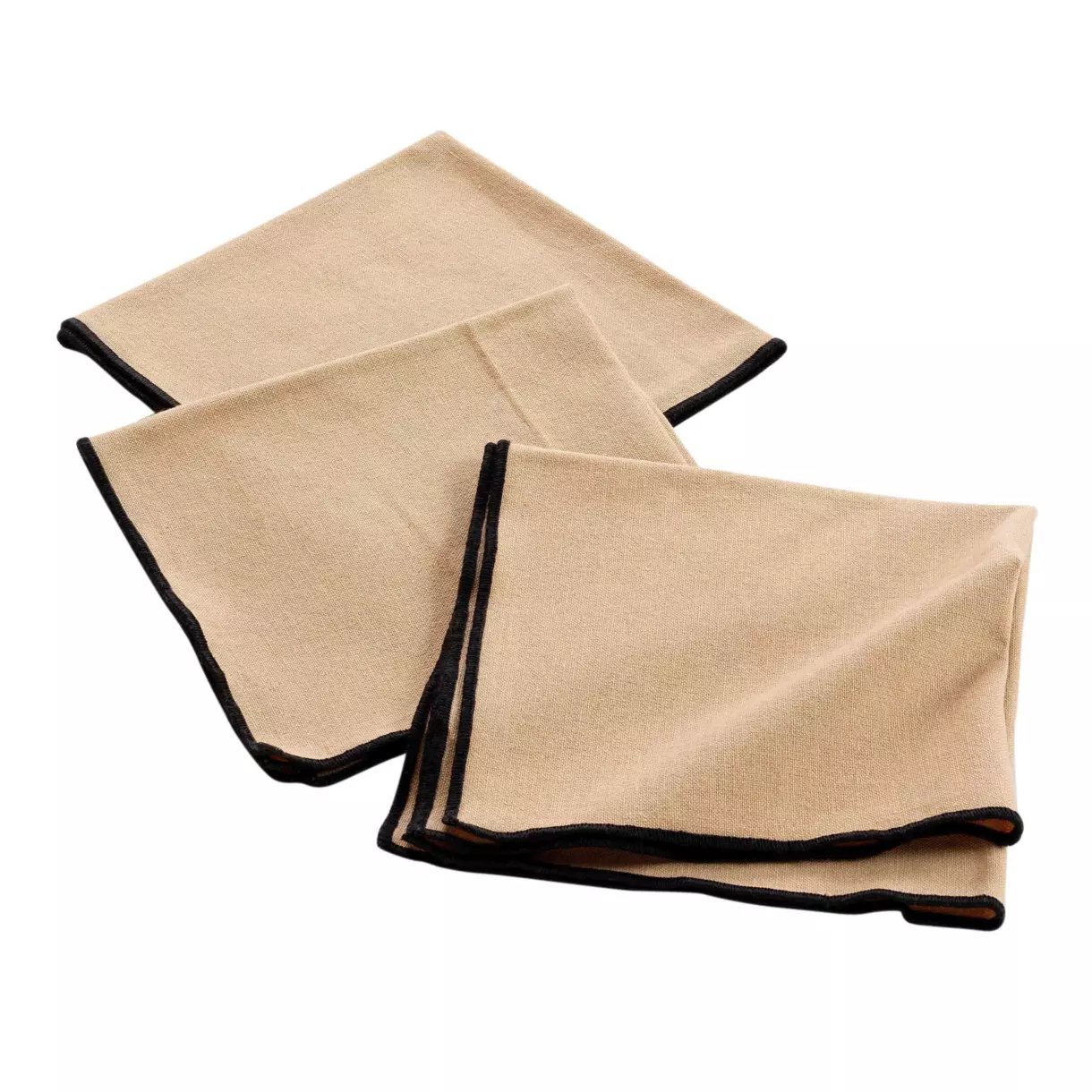 Lot de 3 serviettes coton recyclé Mistraline Beige 1