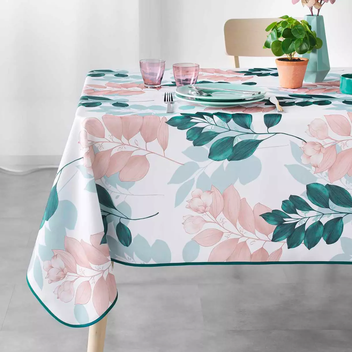 Nappe rectangulaire (L240 cm) Belline Blanche 1
