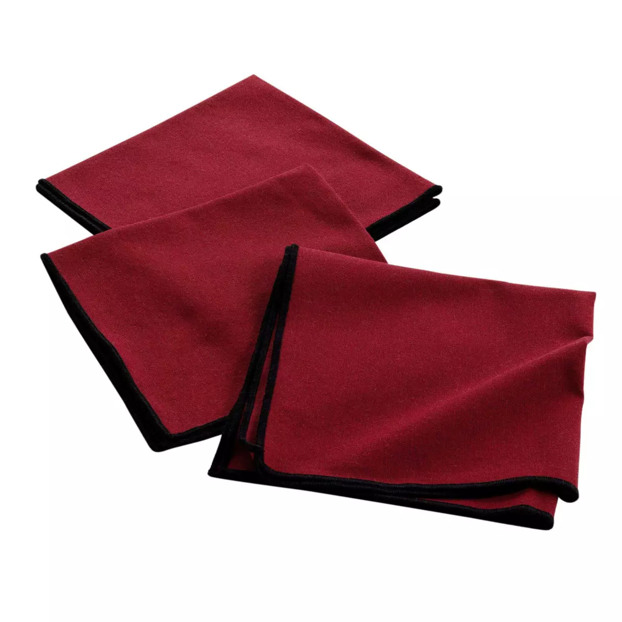 Juego de 3 servilletas algodón reciclado Mistraline Burdeos 1