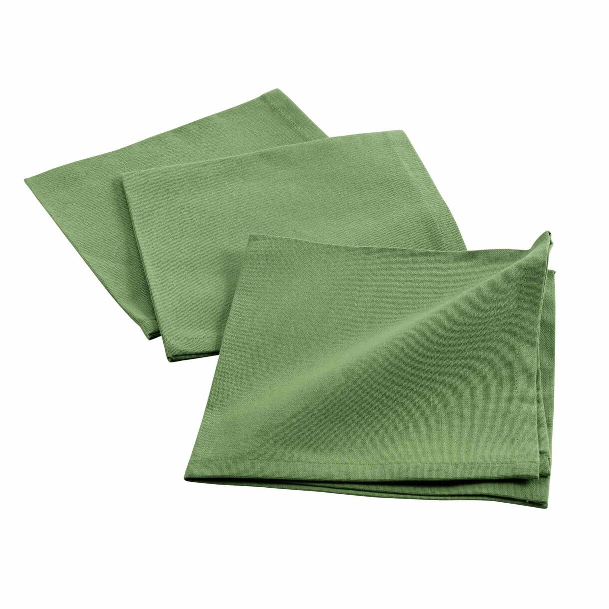 Lote de 3 servilletas algodón Initia Verde kaki 1