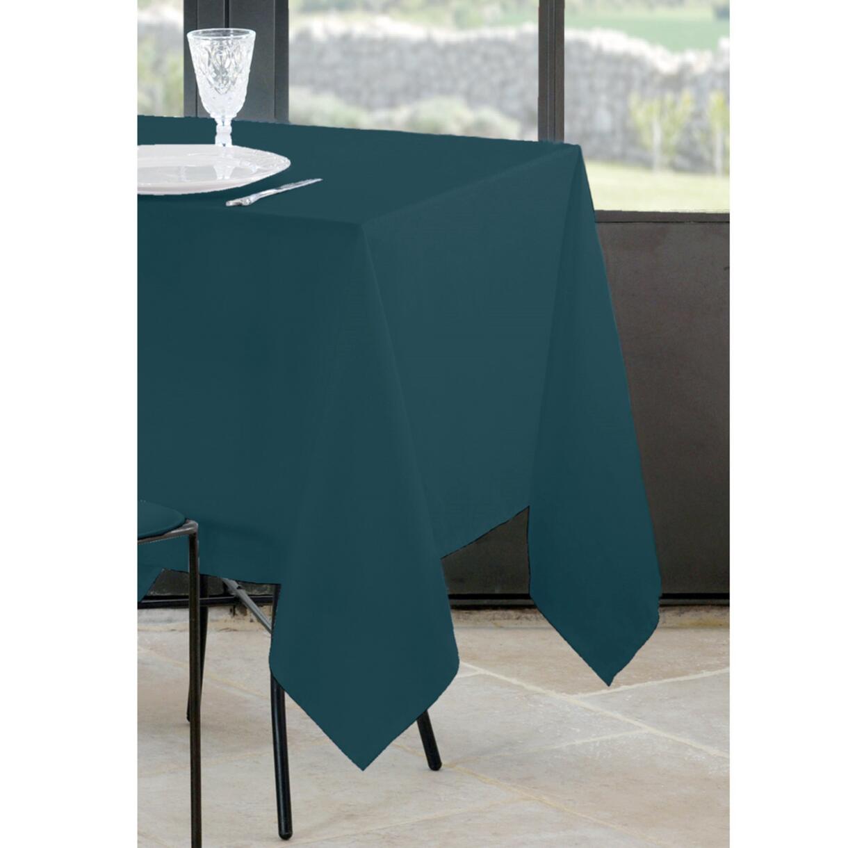 Mantel rectangular (200 cm) Nelson Azul verde 1