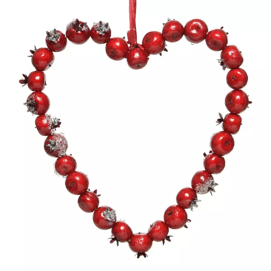 Couronne de Noël Coeur baies Rouge 1
