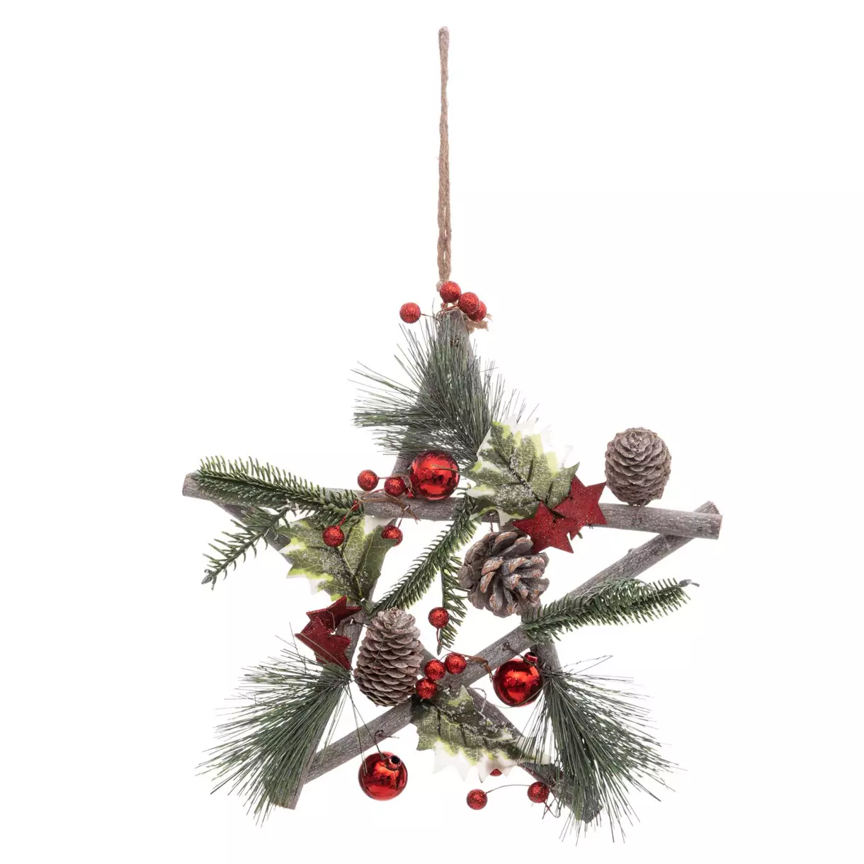 Couronne de Noël Etoile Baie rouge 1