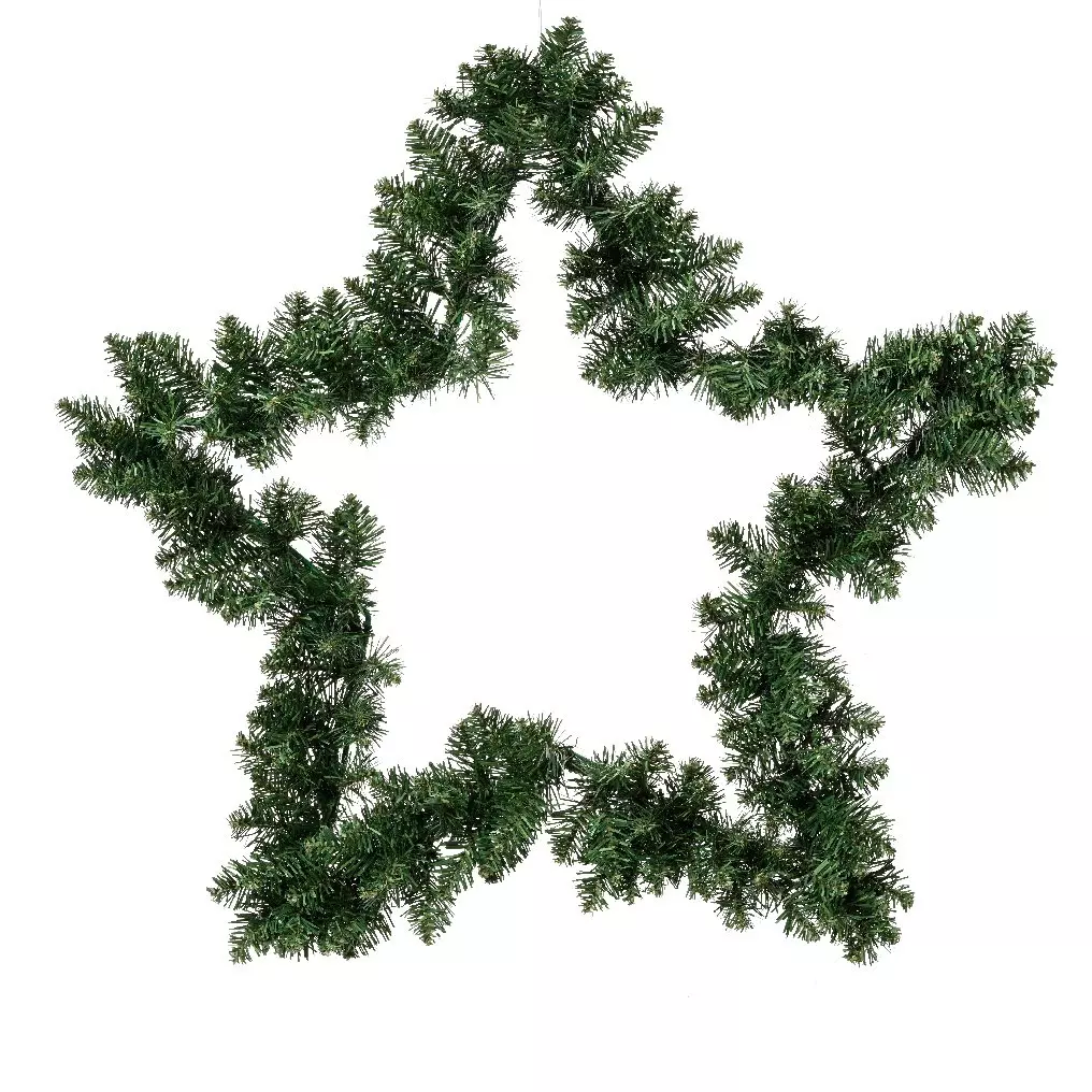 Couronne de Noël Branche d'étoile Vert sapin 1